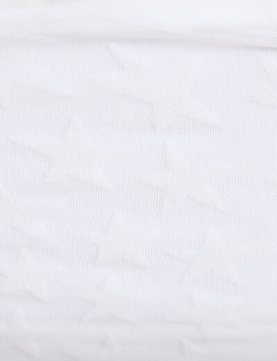 T-shirt ajust&eacute; manches longues blanc femme