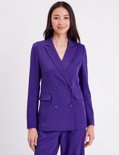 Veste esprit blazer droite violet femme