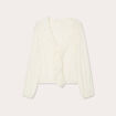 Blouse dentelle paillettes ecru femme
