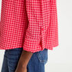 Chemise ample manches longues vichy rouge cerise femme