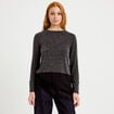 Pull manches longues gris fonc&eacute; femme