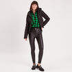 Pantalon skinny enduit denim noir enduit femme