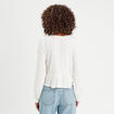 Blouse manches longues ecru femme