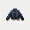 Doudoune col montant bas resserr&eacute; bleu marine femme