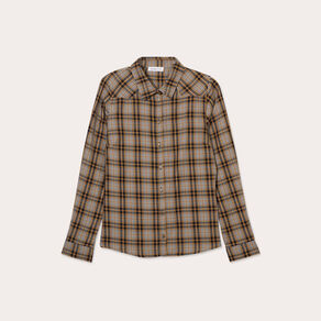 Chemise manches longues gris foncé femme