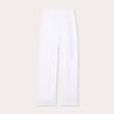 Pantalon large pinces blanc femme