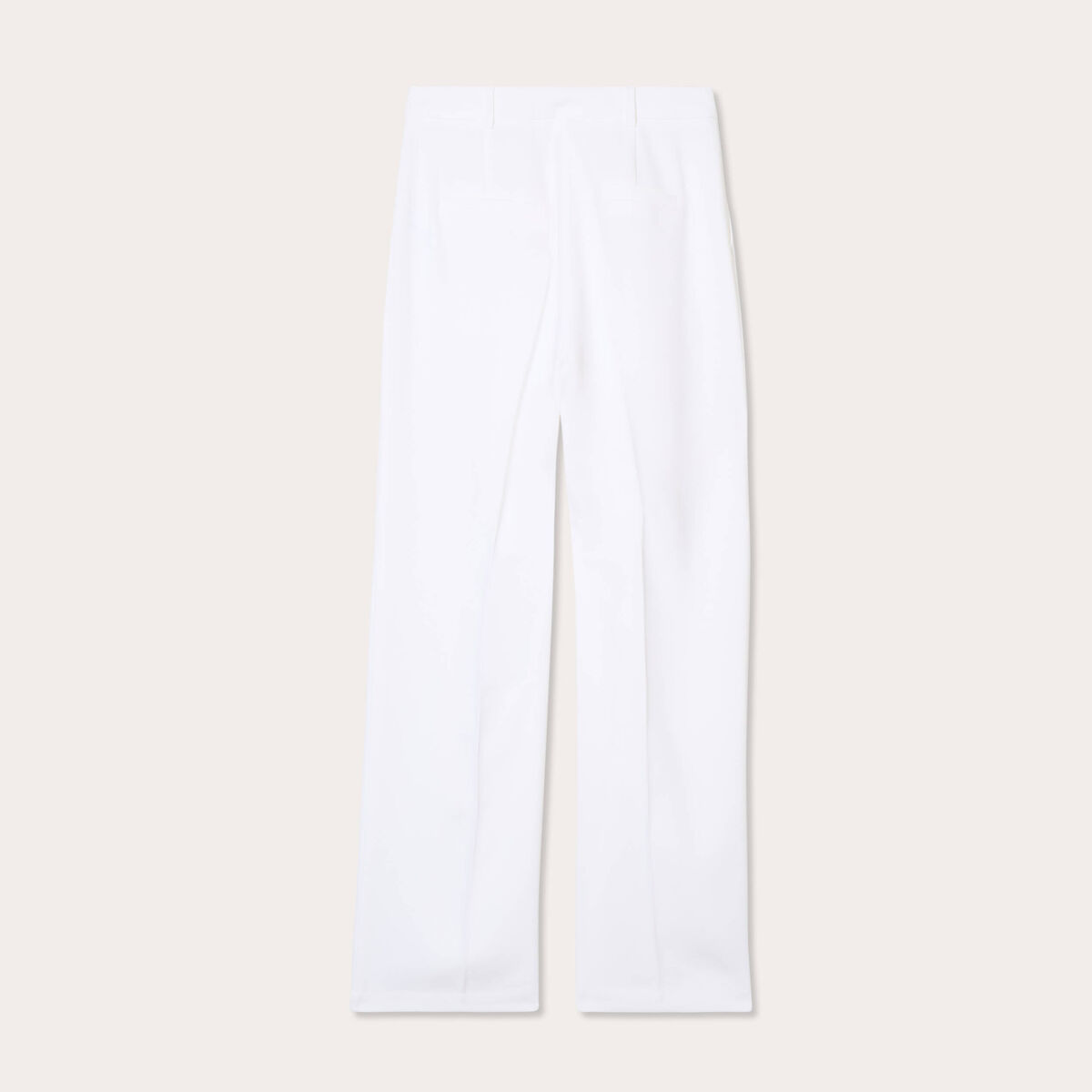 Pantalon large pinces blanc femme