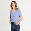 T-shirt manches courtes bleu gris femme