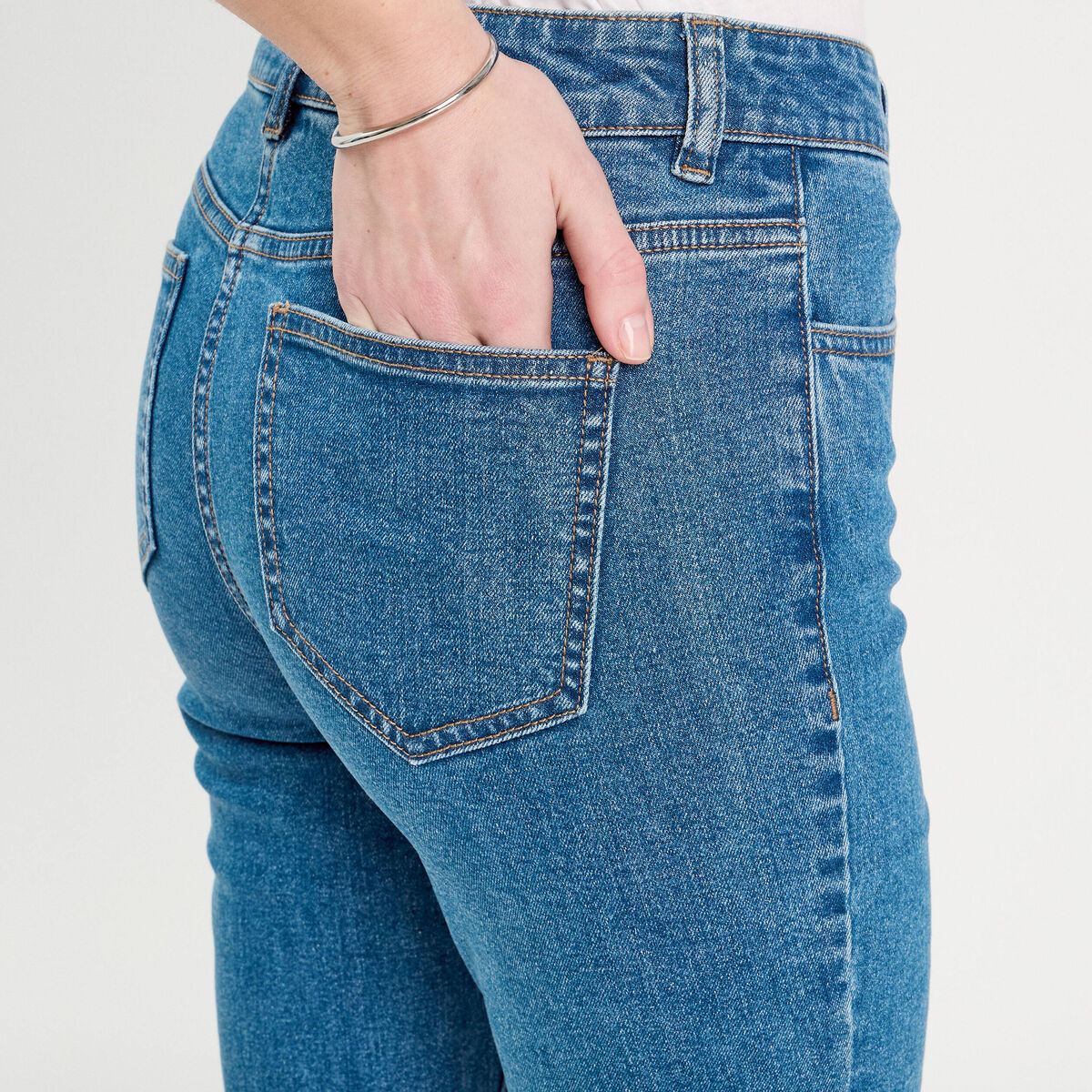 Jeans capri denim stone femme