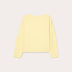 Pull col bateau jaune clair femme