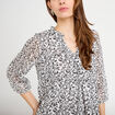 Blouse col v manches 3/4 blanc femme