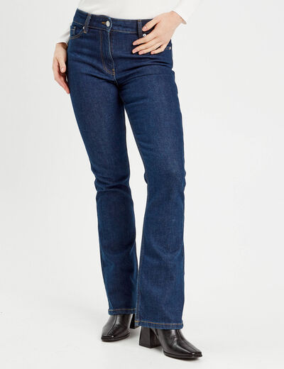 Jeans bootcut denim brut femme
