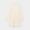 Robe pull droite avec poches ecru femme