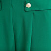 Pantalon large taille haute fluide vert femme