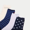 Bo&icirc;te cadeau 4 paires chaussettes bleu marine femme