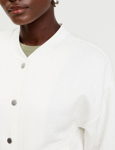 Veste manches longues ecru femme