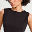 Débardeur cropped noir femme