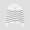 Gilet zippé manches longues ecru femme
