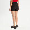 Jupe-short droite fentes noir femme