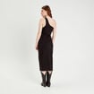 Robe ajustée asymétrique noir femme