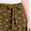 Jupe-short évasée vert kaki femme