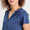 T-shirt manches courtes bleu foncé femme