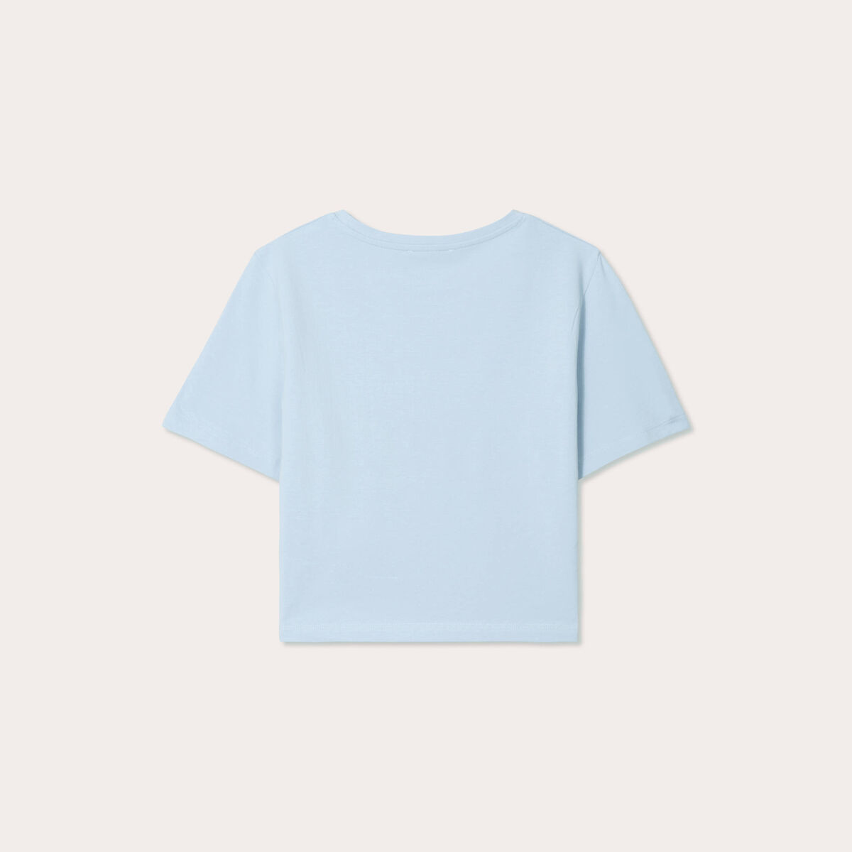 T-shirt cropped bleu clair femme