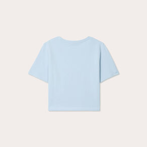 T-shirt cropped bleu clair femme