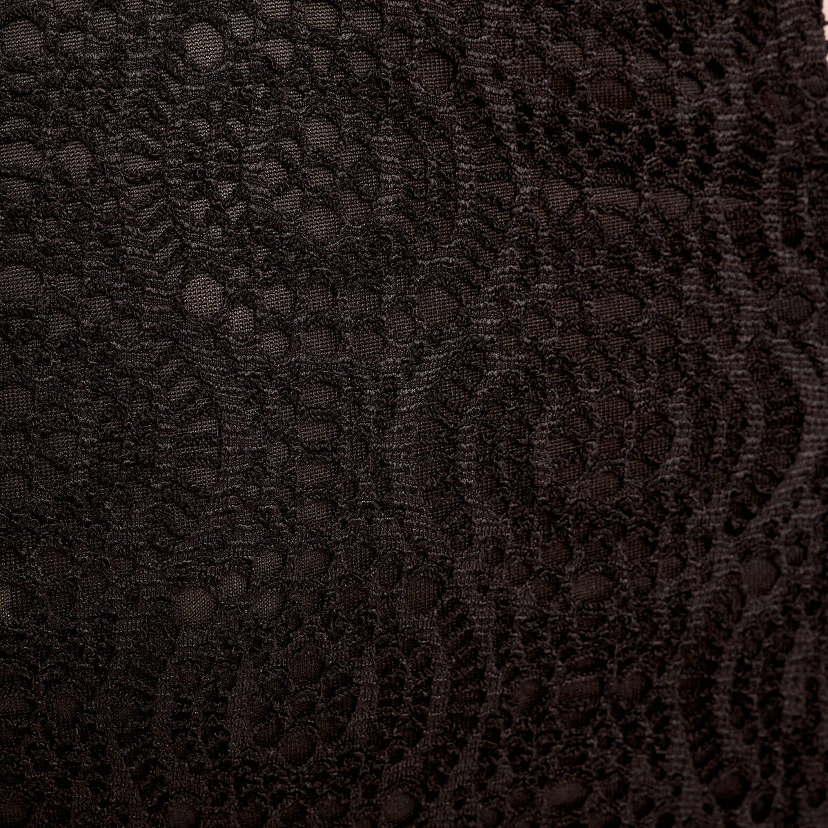 Robe longue évasée dentelle noir femme