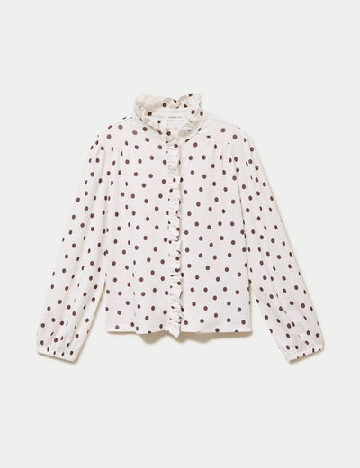 Blouse manches longues blanc femme