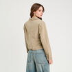 Veste droite boutonn&eacute;e vert pastel femme