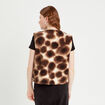 Gilet sans manches effet polaire marron femme