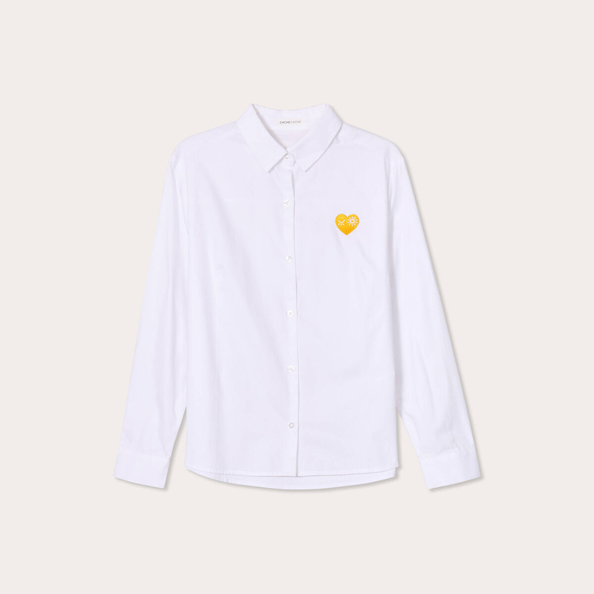Chemise avec broderie ecru femme