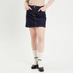 Jupe droite courte en jean denim brut femme