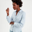 Chemise manches longues bleu ciel femme