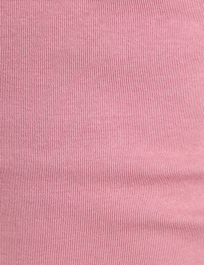 T-shirt manches courtes ajusté vieux rose femme
