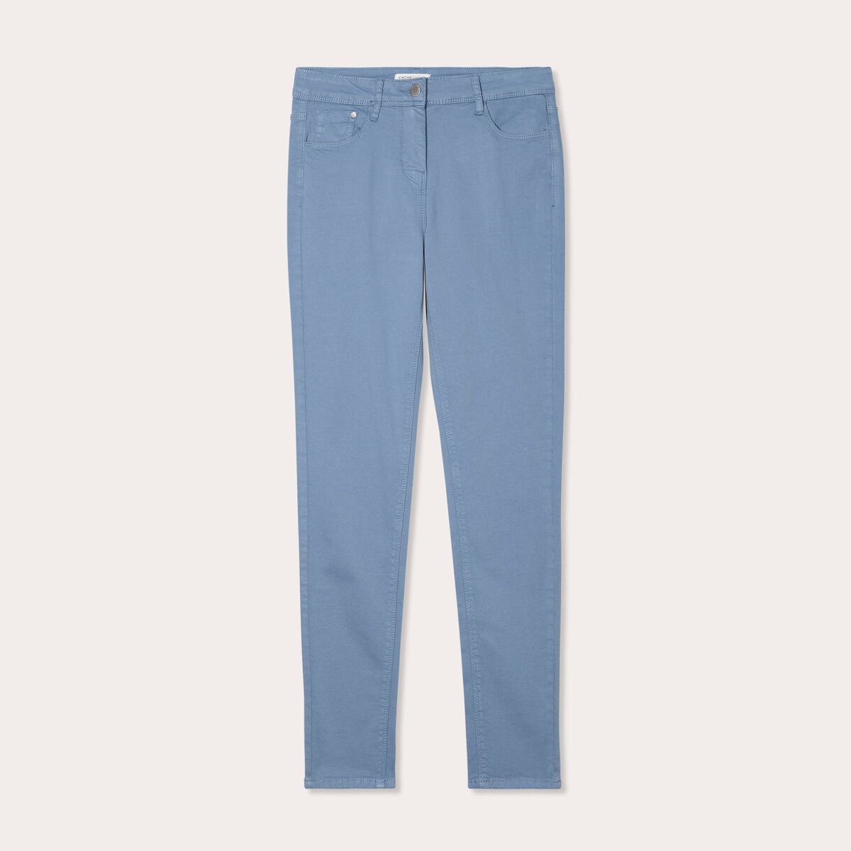 Jeans slim 5 poches bleu femme