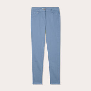 Jeans slim 5 poches bleu femme