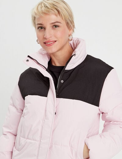 Doudoune rose clair femme