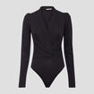 Body manches longues noir femme