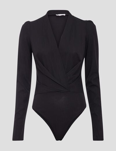 Body manches longues noir femme