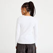 T-shirt col bateau blanc femme