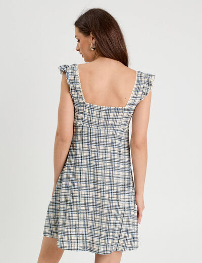 Robe trapèze sans manches blanc femme