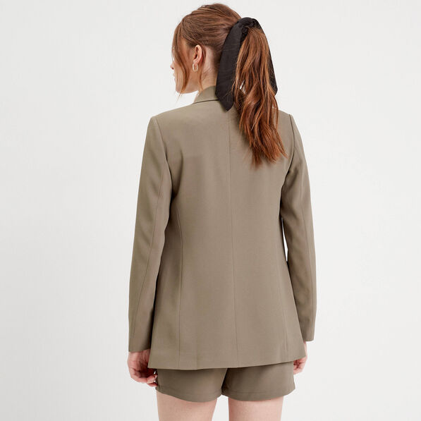 Veste blazer fluide vert kaki femme