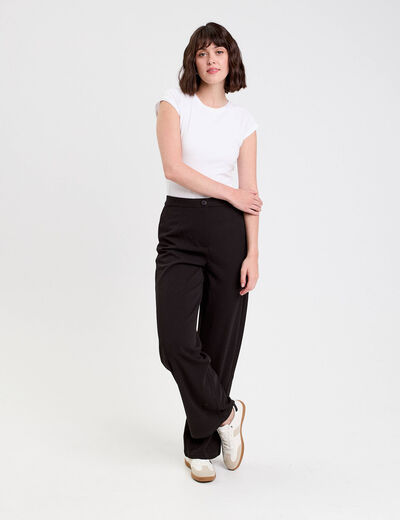 Pantalon large noir femme