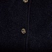 Veste sans manches fausse fourrure bleu marine femme