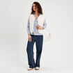 Blouse manches longues bleu femme