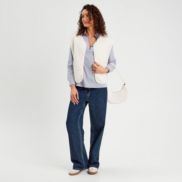 blouse manches longues bleu femme Blouse manches longues bleu femme