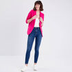Veste esprit blazer droite rose fushia femme