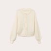 Gilet boutonn&eacute; ecru femme